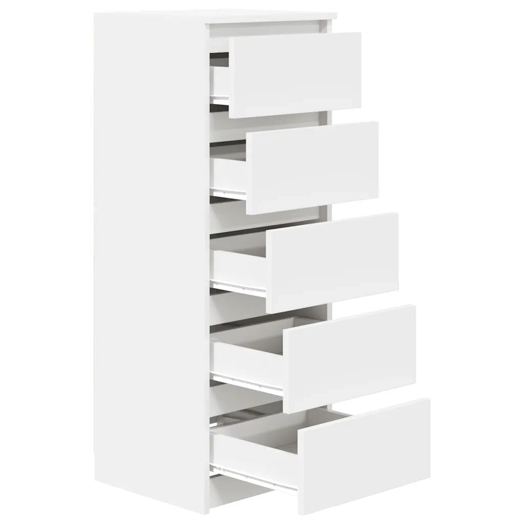 Credenza con Cassetti Bianco 37,5x35x99 cm in Legno Multistrato 861760