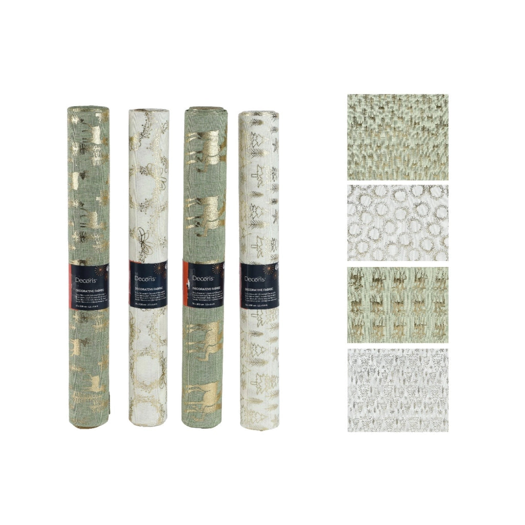 Tessuto decorativo poliestere 35x200cm ass