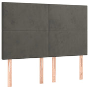 Testiera | Testata Grigio Scuro 144x5x118/128 cm Velluto