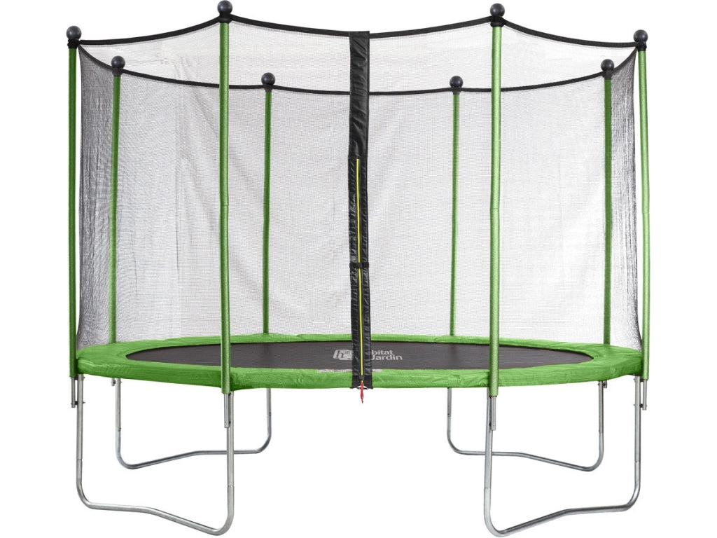 Trampolino tappeto elastico YOOPI - Ø3.65 m - Con rete, scala e telone