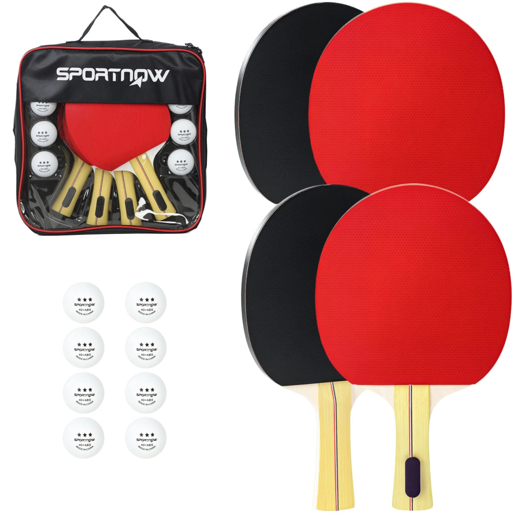 Set 4 Racchette da Ping Pong con Palline e Borsa ¨C zephmum ¨C per Principianti ed Esperti