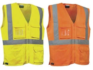 GILET SEKI AD ALTA VISIBILITA'  tg.2XL  arancio fluo/navy    COFRA