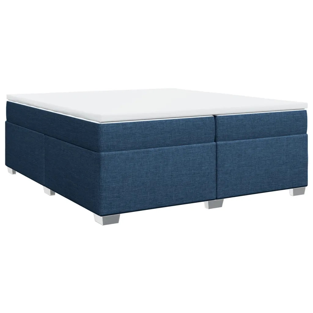 Giroletto a Molle con Materasso Blu 200x200 cm in Tessuto 3285164