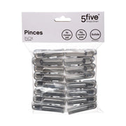 Set 16 mollette per bucato in acciaio inox