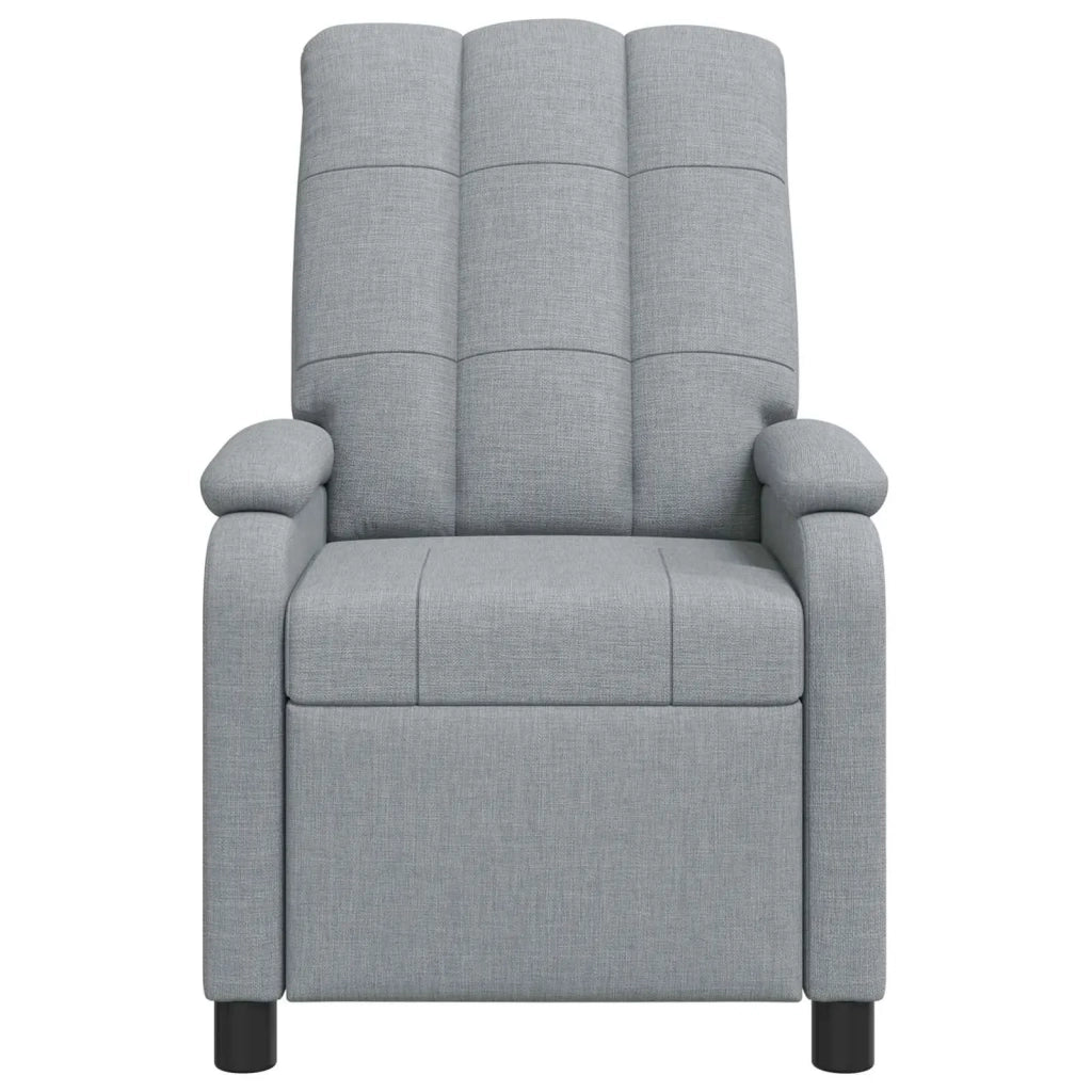Poltrona Massaggiante Grigio Chiaro Tessuto 42034969