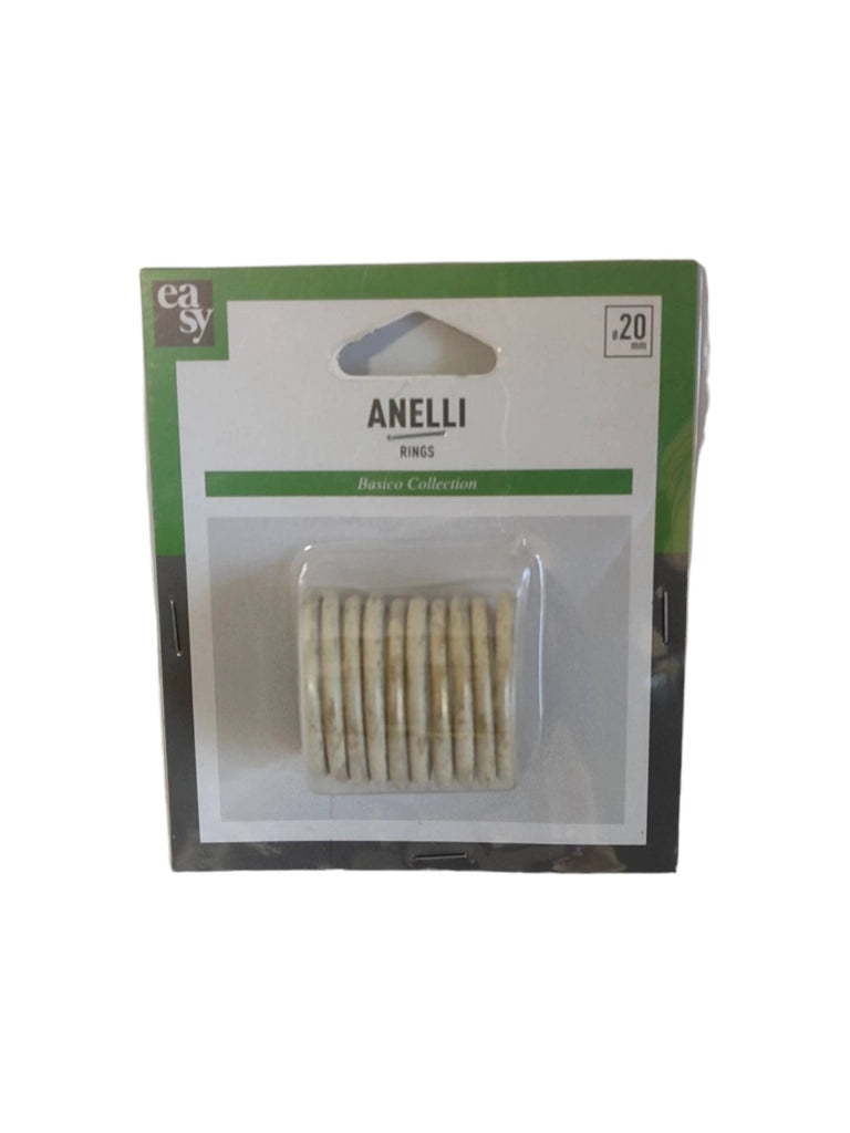 ANELLI PER ASTA TENDA 10 PZ AVORIO ORO