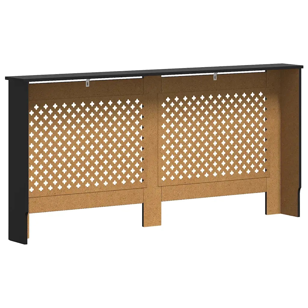 Copertura per Radiatore Nera 172x19x81 cm in MDF 288198