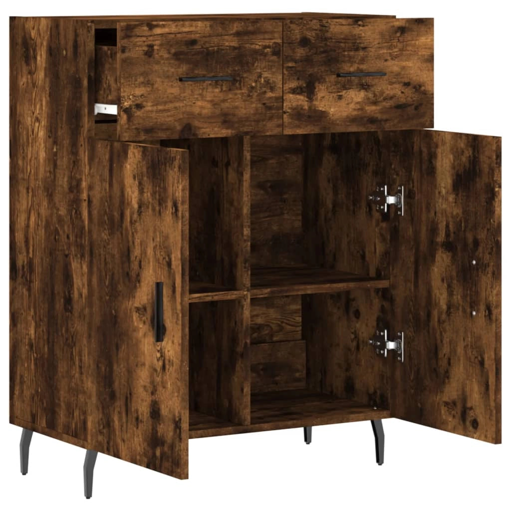 Buffet credenza cassettiera armadio mobile contenitore organizer per cucina soggiorno salotto 69,5 x 34 x 90 cm legno ingegnerizzato marrone 02_0031067