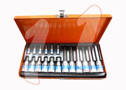 SET CHIAVI A BUSSOLA TORX MASCHIO 18 PEZZI IN ACCIAIO CHROME VANADIUM