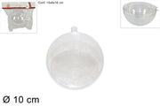 Sfera in plastica trasparente divisibile 10 cm