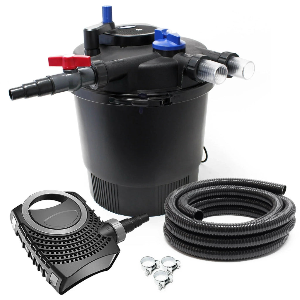 Kit per laghetto da 40.000 litri luce UVC da 36 watt pompa da 8.000 l / tubo da 10 m kit di filtrazione 16_0001934