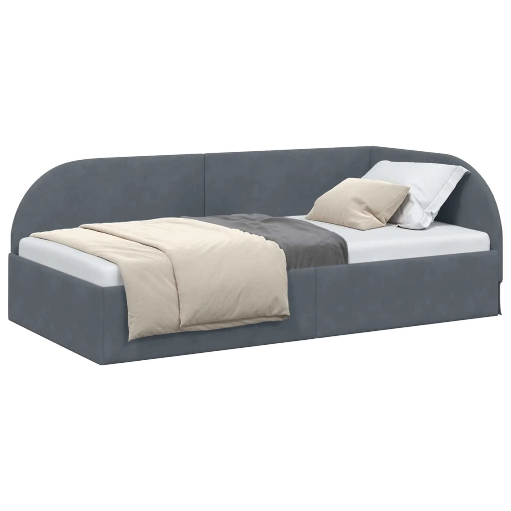 Cornice del letto ad angolo Grigio scuro 100 cm x 200 cm 42016657