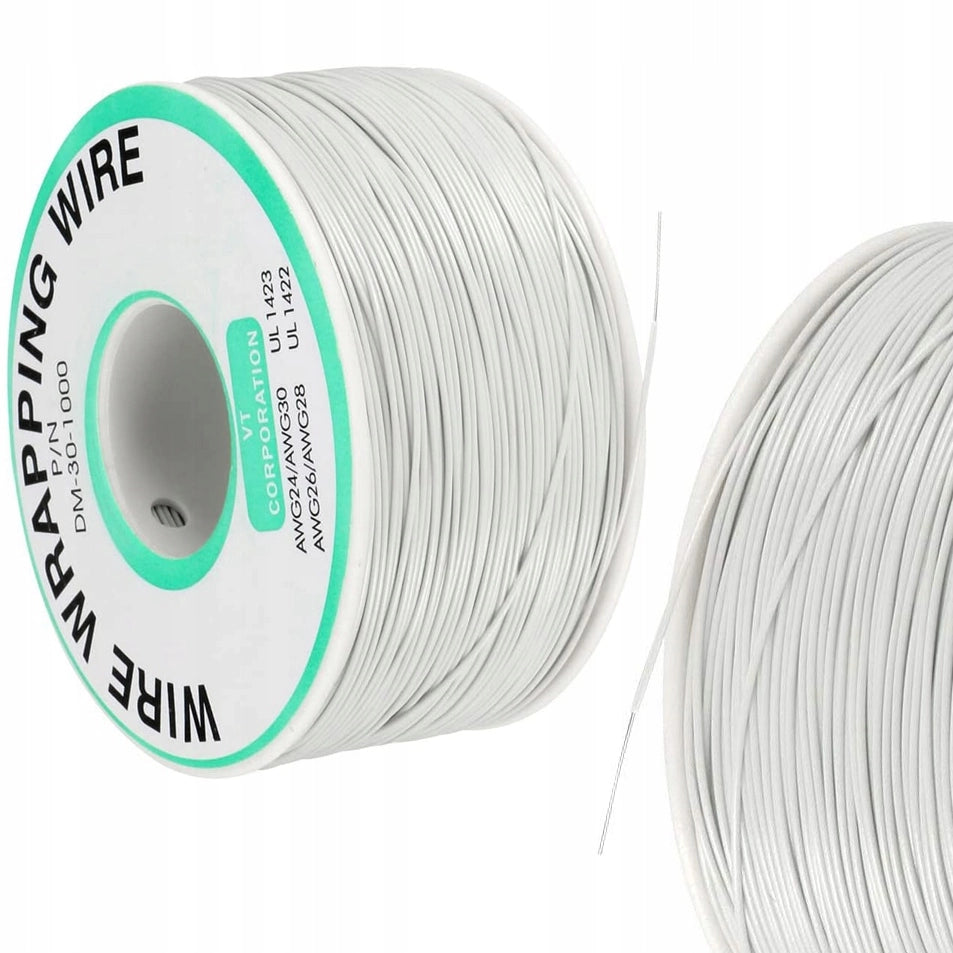 Cavo Kynar AWG 0.25mm Bianco 200m – Alta Qualità e Durata | Ø 0,60 mm Isolamento
