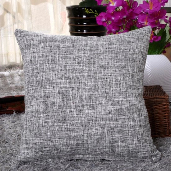 2 copie decorativi cuscini copri - stile rustici di fattoria Boho arredamento da soggiorno - copri cuscino di lino spesso - copri cuscino quadrato - con cerniera invisibile - adatto a divano letto, ufficio (50x50 cm)