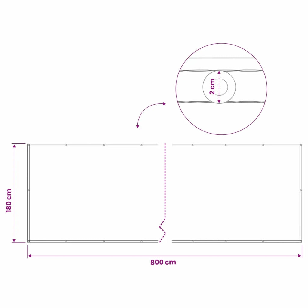 Schermo di Privacy per Balcone-Pannello per privacy 180 x 800 cm 979458