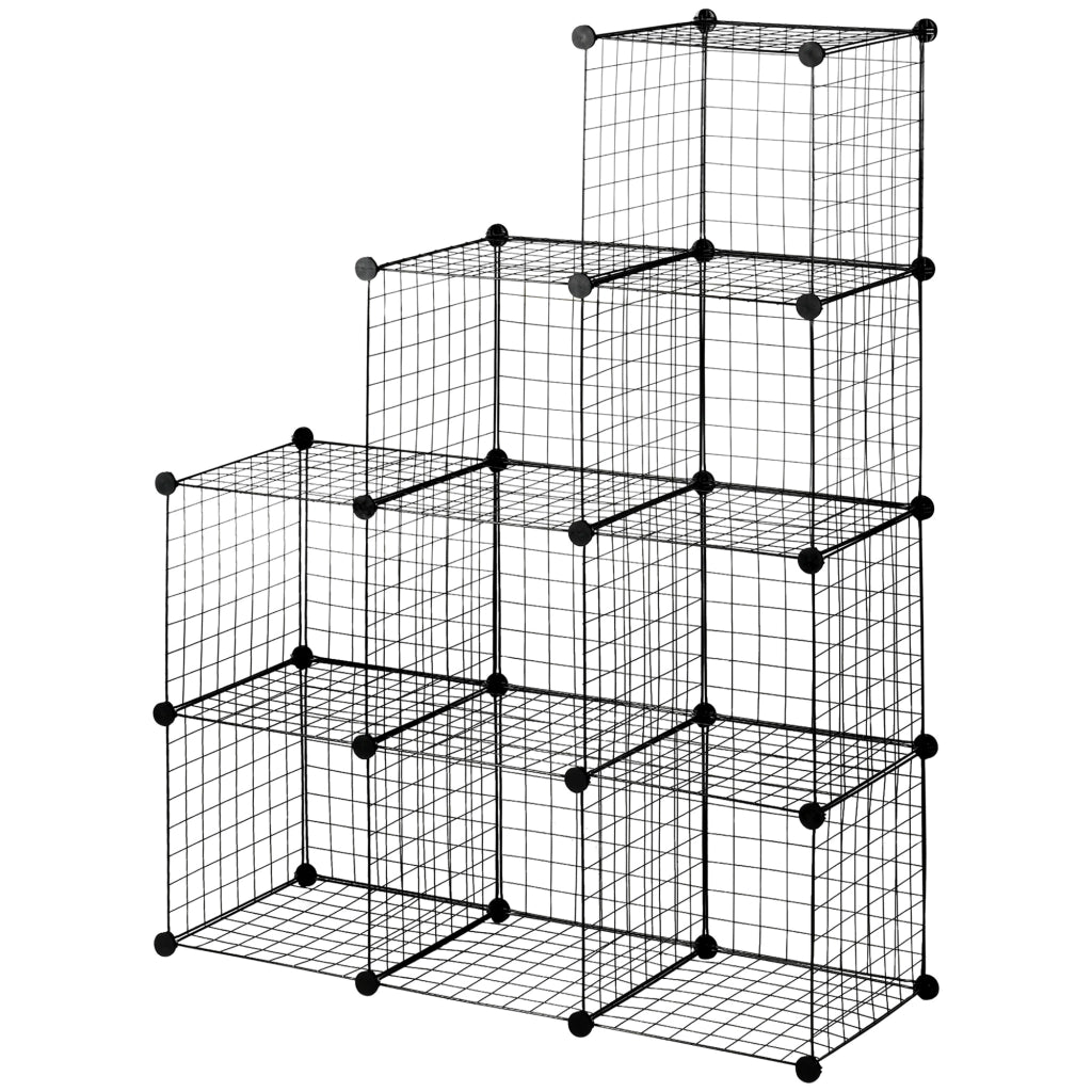Scaffale modulare 9 scomparti ¨C Xylo ¨C metallo nero