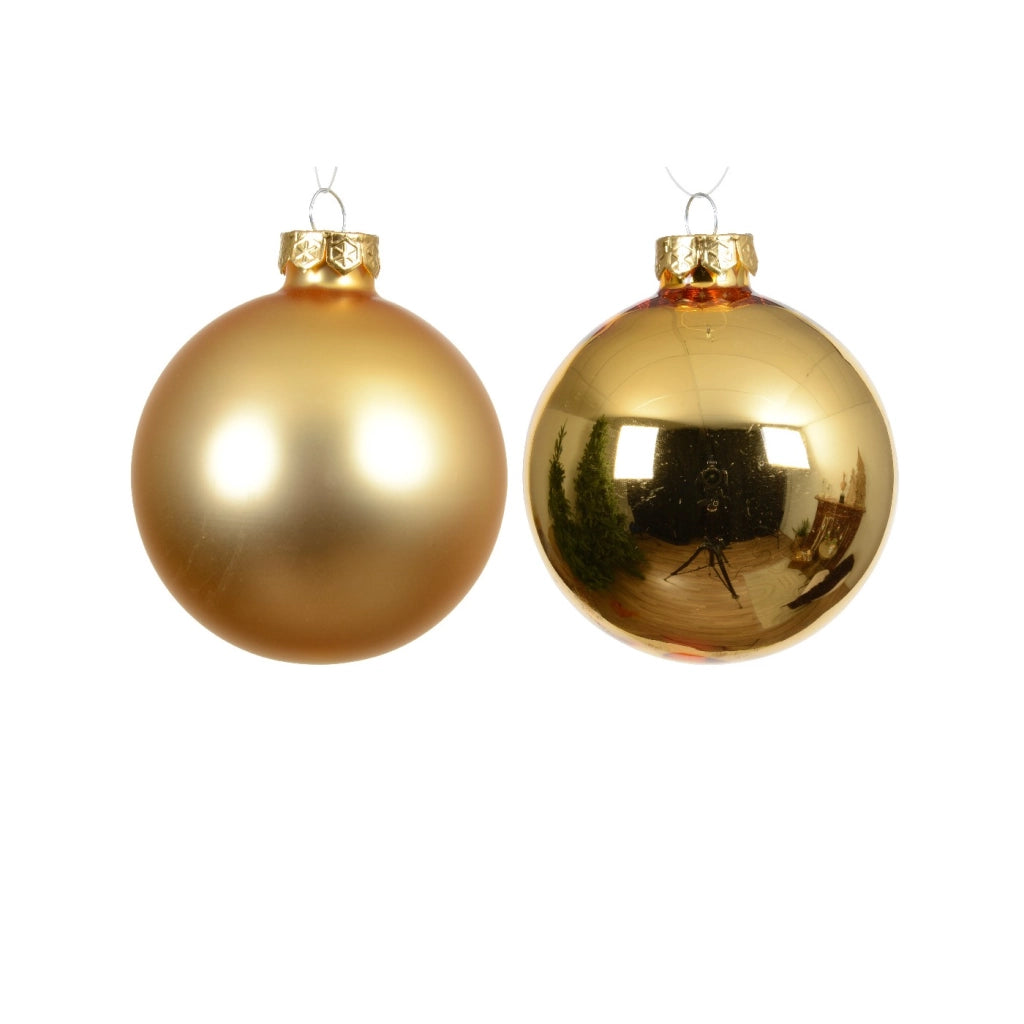 Box 4 Palline Vt luc/opa oro chiaro d10cm