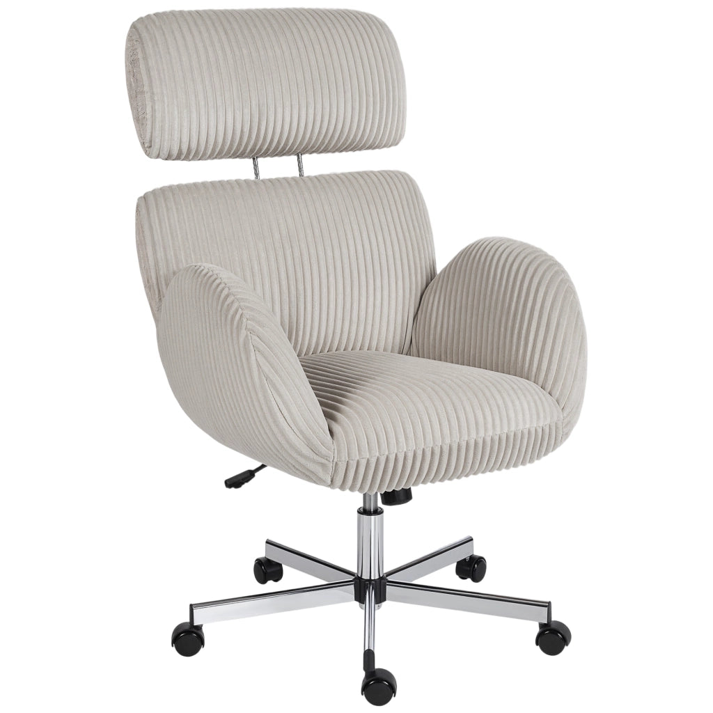 Sedia da ufficio ergonomica in velluto ¨C zephmum ¨C grigio