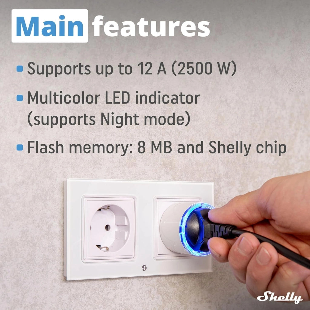 Shelly Plug S Gen3 MTR Bianco - Pack 5 Pezzi
