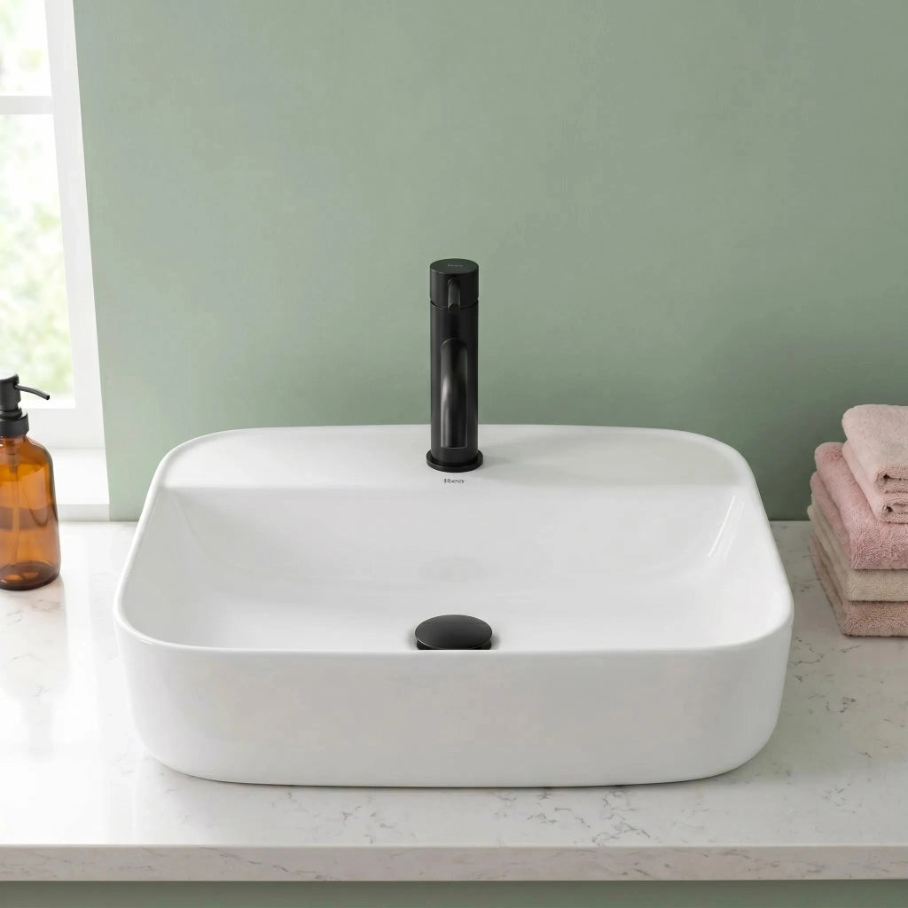 Lavabo Da Appoggio Rea Martina White