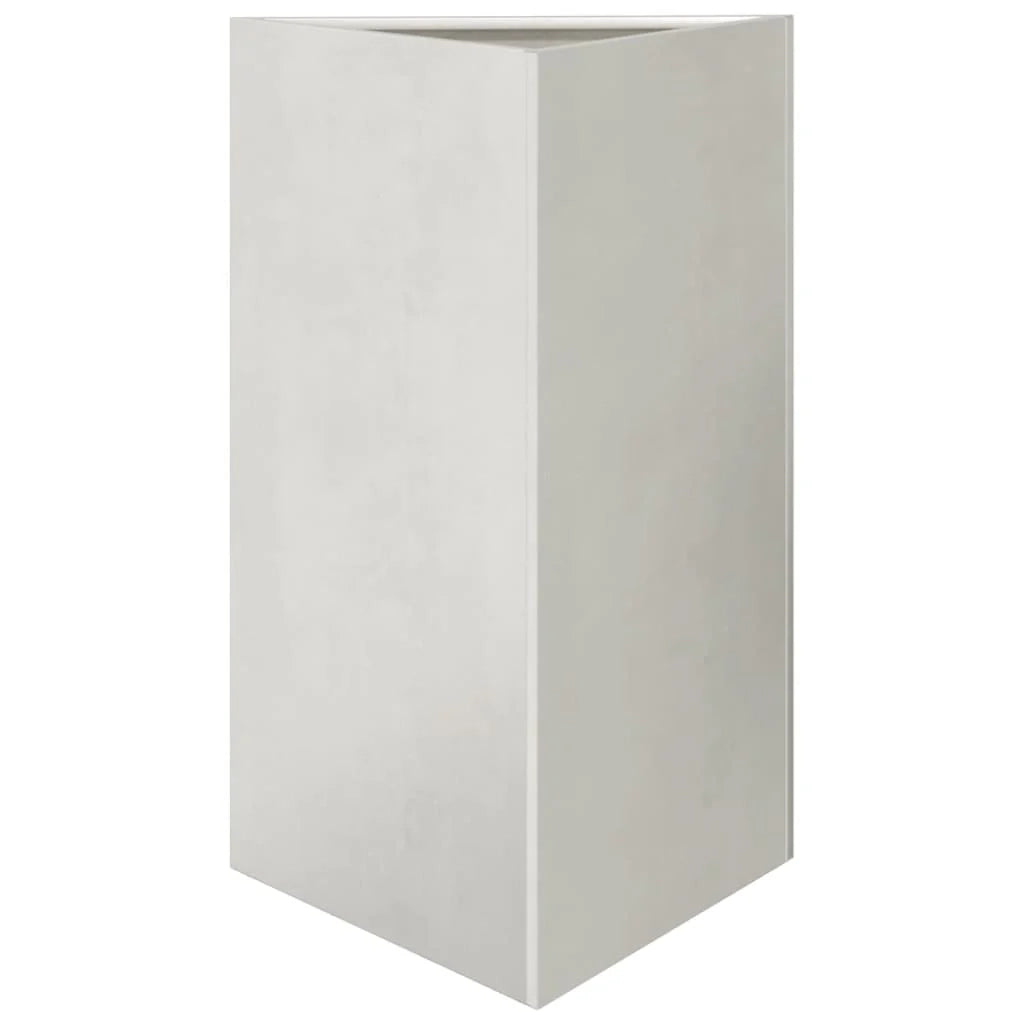 Fioriera rialzata triangolare per piante fiori e patio/giardino 50 x 43 x 75 cm acciaio inox argento 02_0038819