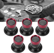 Vergrootglas per orologeria - Lega di alluminio - Applicazione orologeria - Montatore preciso - Adatto per tutti gli orologi - Oculare nero - 5 pezzi - Strumento di ingrandimento con occhio.