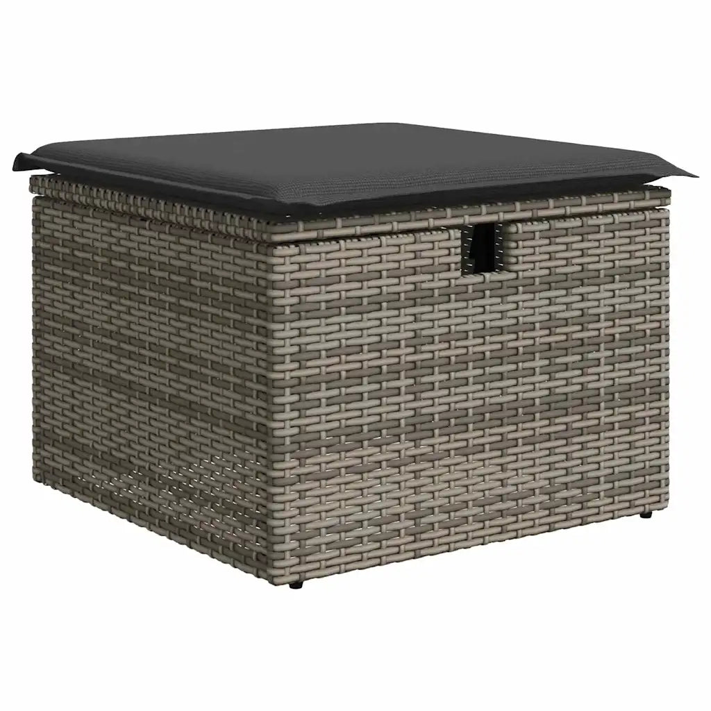 Set Divano da Giardino con cuscino 5 pcs Grigio Poly Rattan 3360390