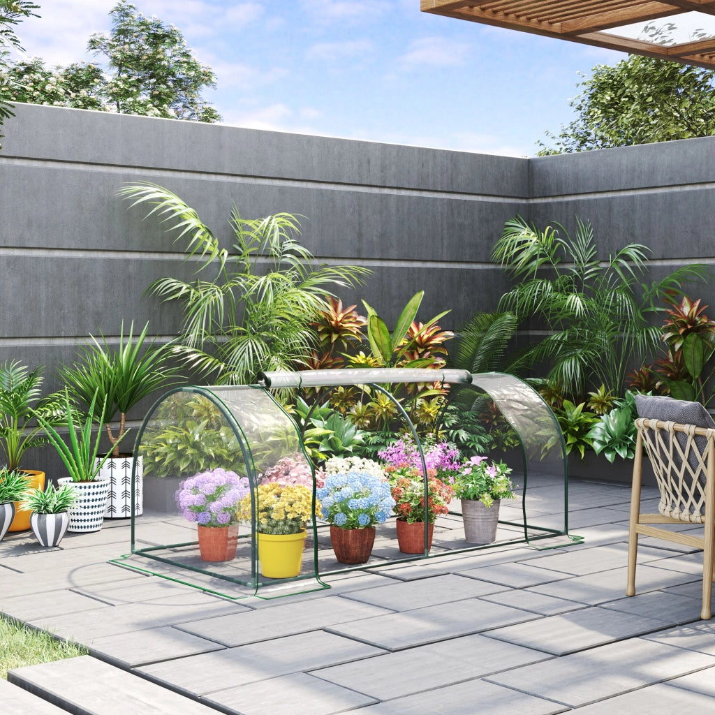 Serra da Giardino ¨C zephmum ¨C 200x100x80 cm Acciaio PVC Trasparente