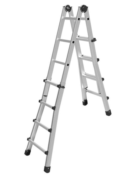 SCALA TELESCOPICA IN ALLUMINIO Marchetti Black - pioli 10+10