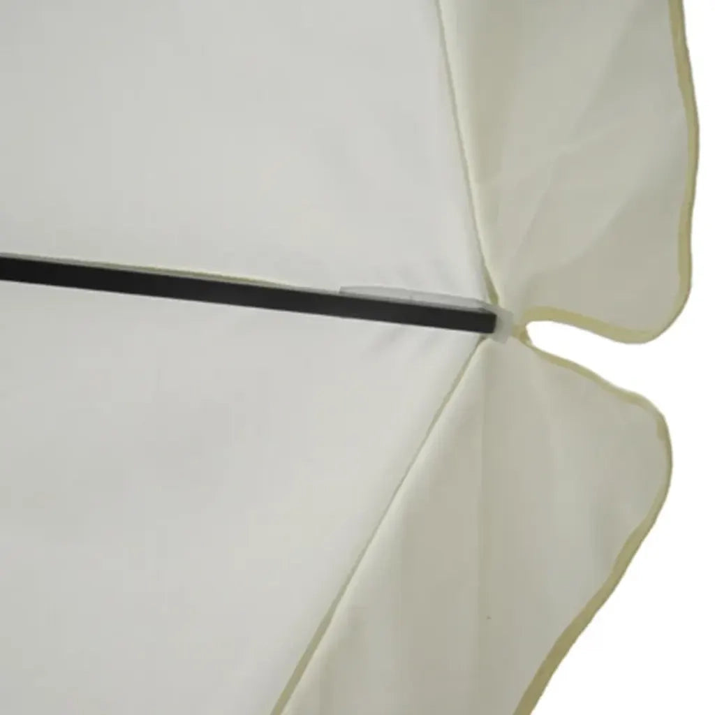 Ombrellone da Giardino in Alluminio con Base Portatile Bianco 271716