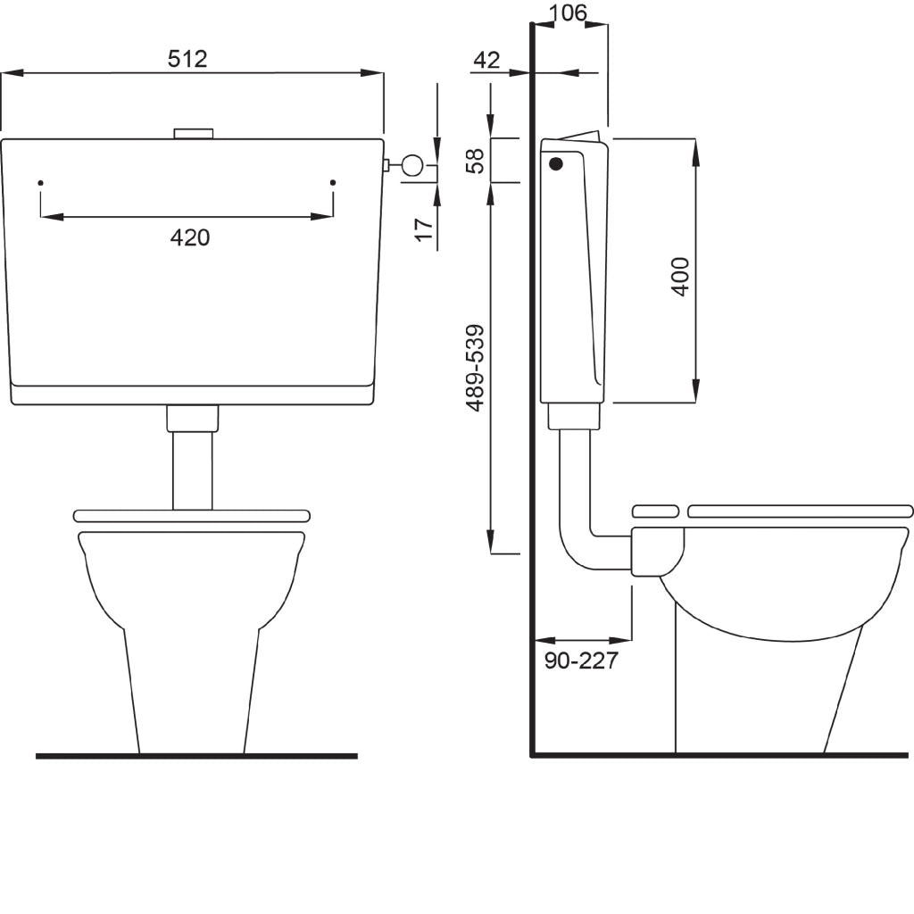 Schwab slim cassetta wc esterna super sottile AP220 installazione parete bianco
