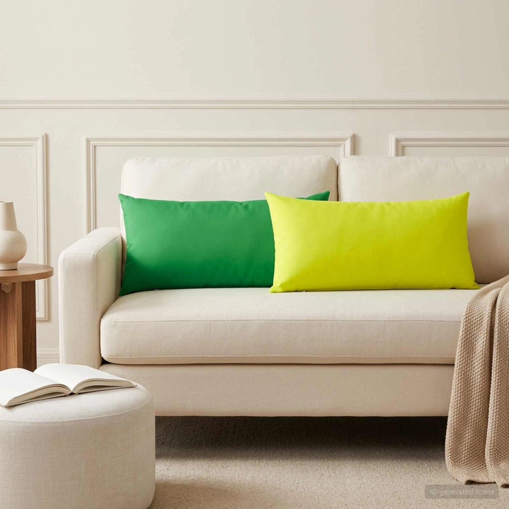 Federa 6 pcs HEERLEN Verde 40 x 80 cm Poliestere 910031