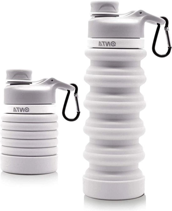 Flessa portatile BPA libera - 20 oz - grigio - silicone