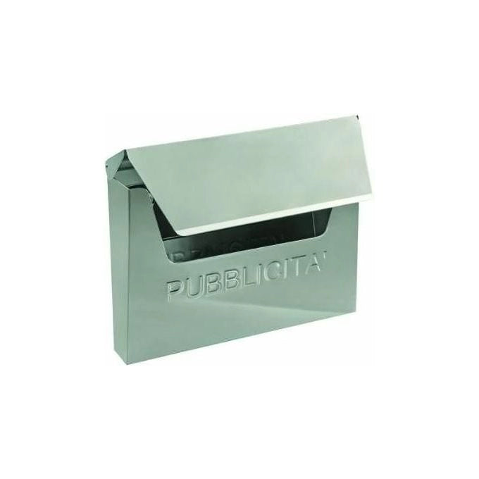 BLINKY 27376-10 City Cestino per Pubblicita' in Acciaio Inox con Apertura a Tetto Bascolante colore Inox