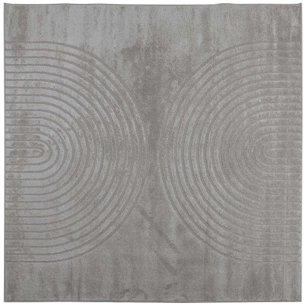 Tappeti per area | Tappeti a zone Quadrato GALATI Grigio 200 x 200 cm Poliestere