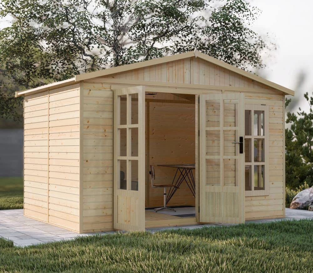 TIMBELA M334FB Ufficio in legno da giardino - 6m2