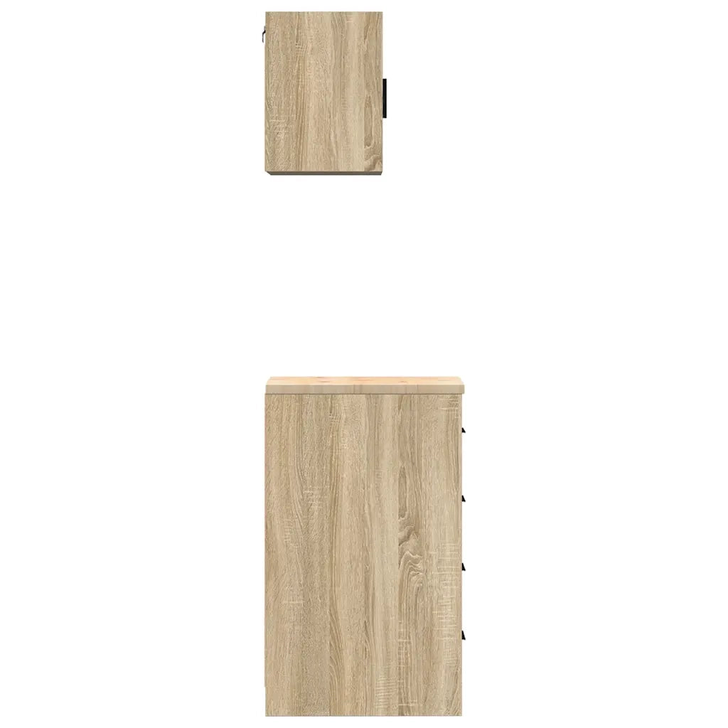 Armadi da Garage 2 pz Rovere Sonoma in Legno Multistrato CFW2353161