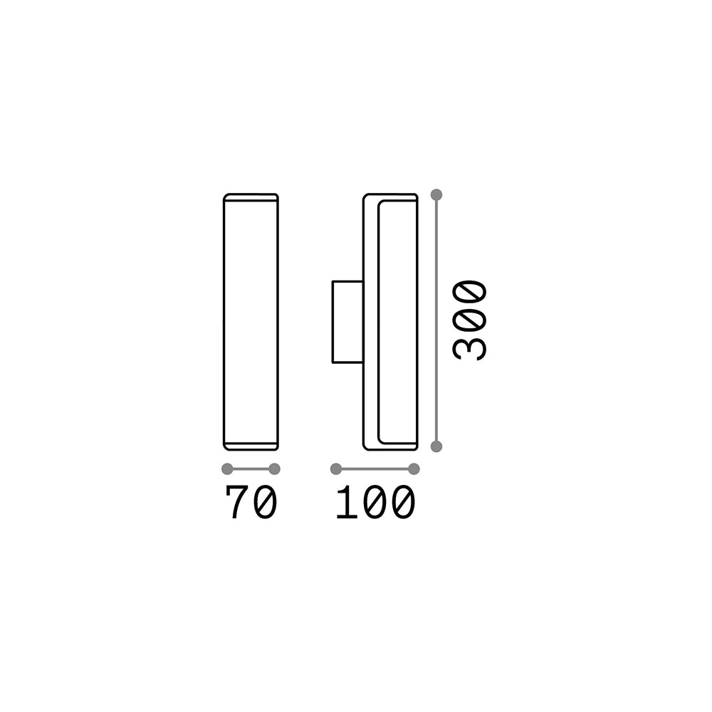 Applique Moderna Etere Alluminio-Plastiche Coffee Led 10W 4000K Luce Naturale