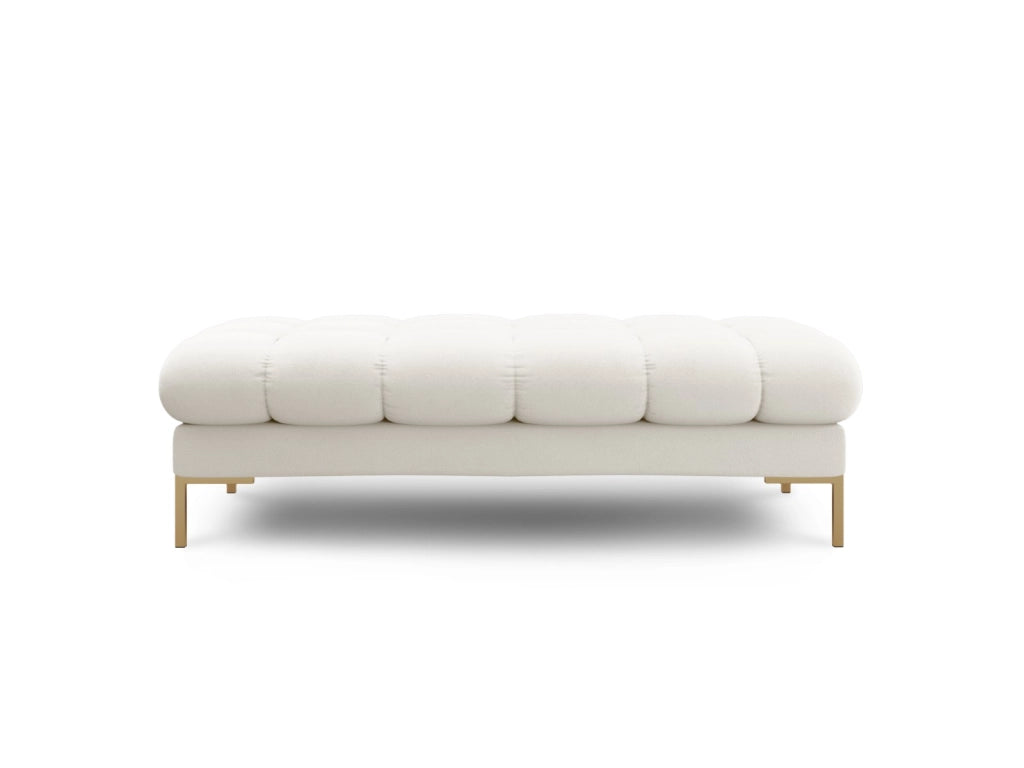 Cosmopolitan Design - Panca "Bali" 2 posti in tessuto strutturato beige chiaro 