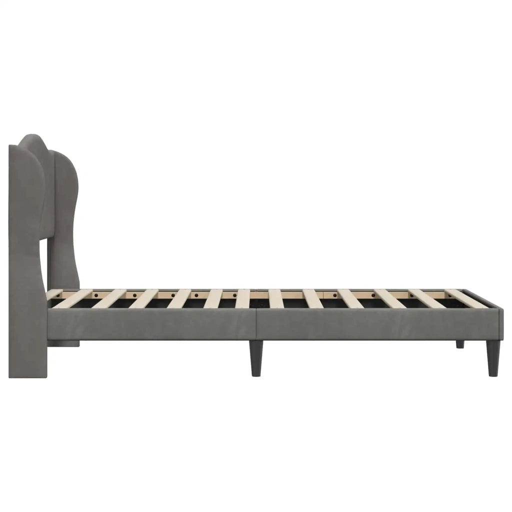 Struttura del letto Grigio Scuro 100 x 200 cm Velluto 42027900