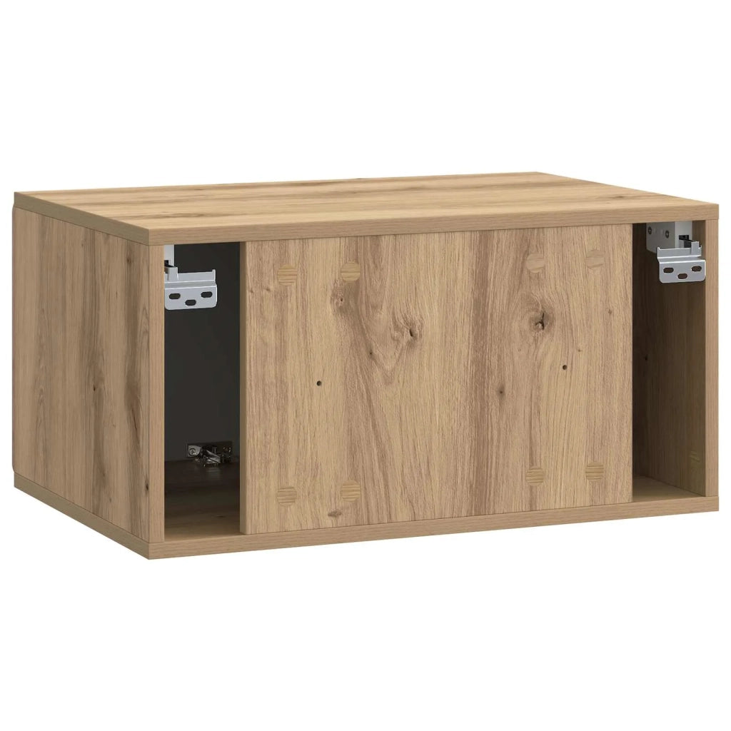 Mobile TV da Muro | Armadietto TV | Mobile Porta TV Rovere Artigianale 59,5 x 41 x 30 cm