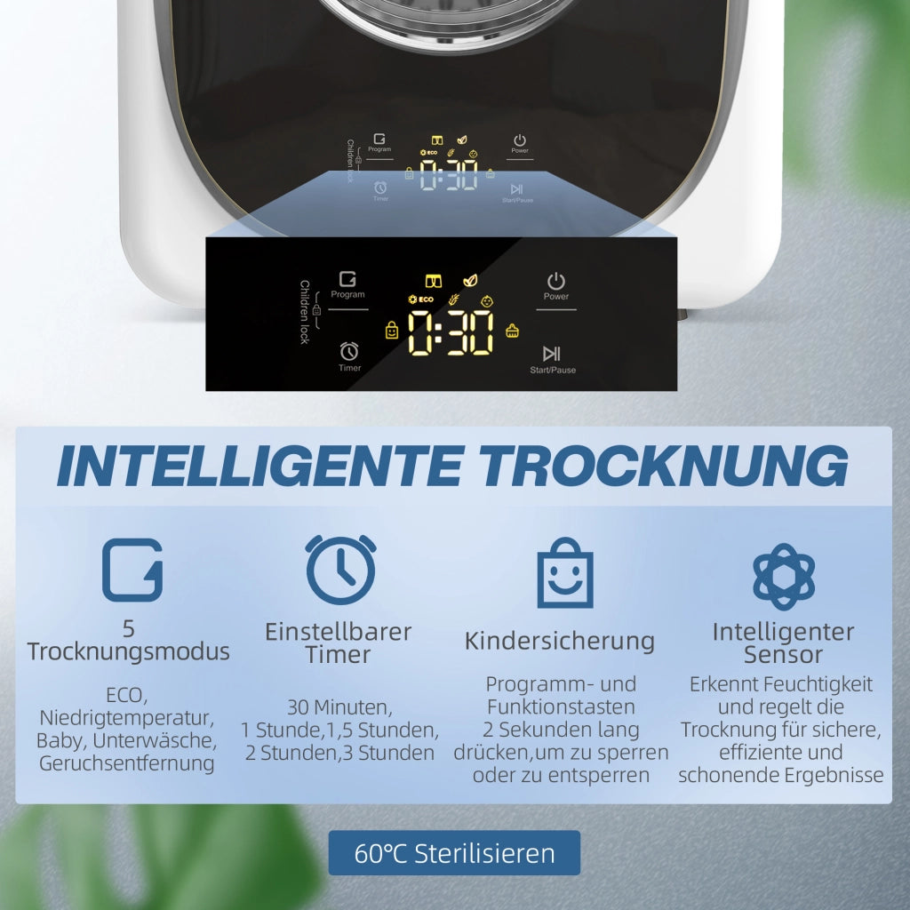 Asciugatrice 4 kg ¨C Xylo ¨C Compatta 5 Programmi Timer Bianco Nero