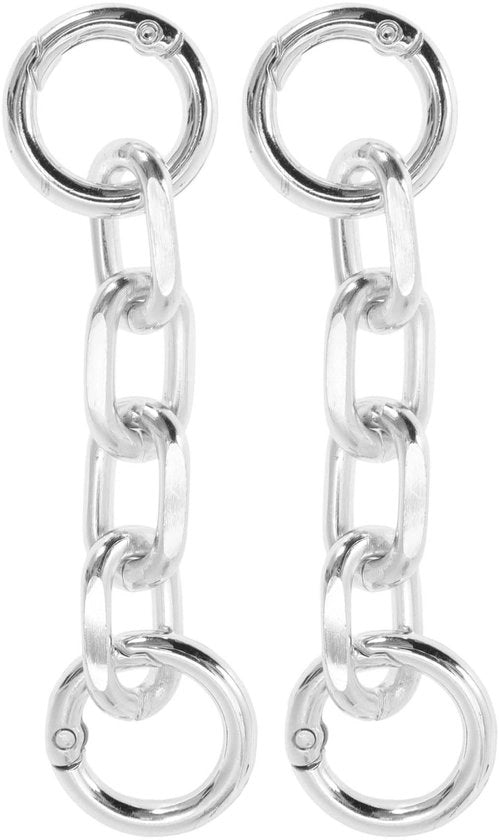 Zatteggiature a catena 2 pezzi - Alluminio - Catena di allungamento della borsa - Catena del portafoglio - Cinturino per spalla - 9,9 cm - Sostenibile e di stile - Catena di allungamento della borsa