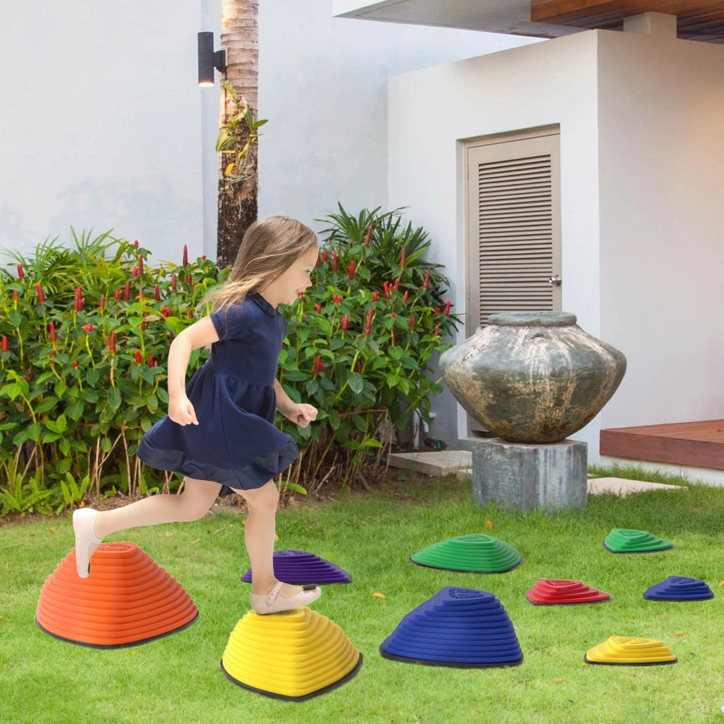 Set 9 Pedane Antiscivolo ¨C Xylo ¨C Per Interno ed Esterno Impilabili Multicolore