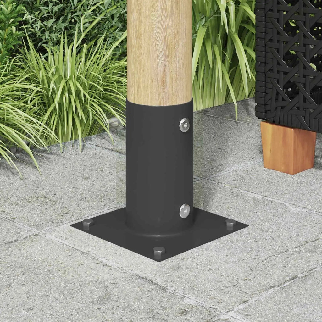 Ancora rotonda per terreno 4 pz Antracite 15 x 15 x 15 cm CFW2848124