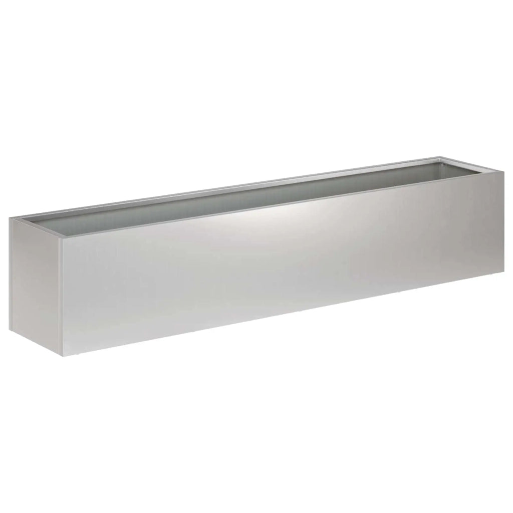 Vaso da giardino Argento 100 x 20 x 20 cm Acciaio zincato 8005186