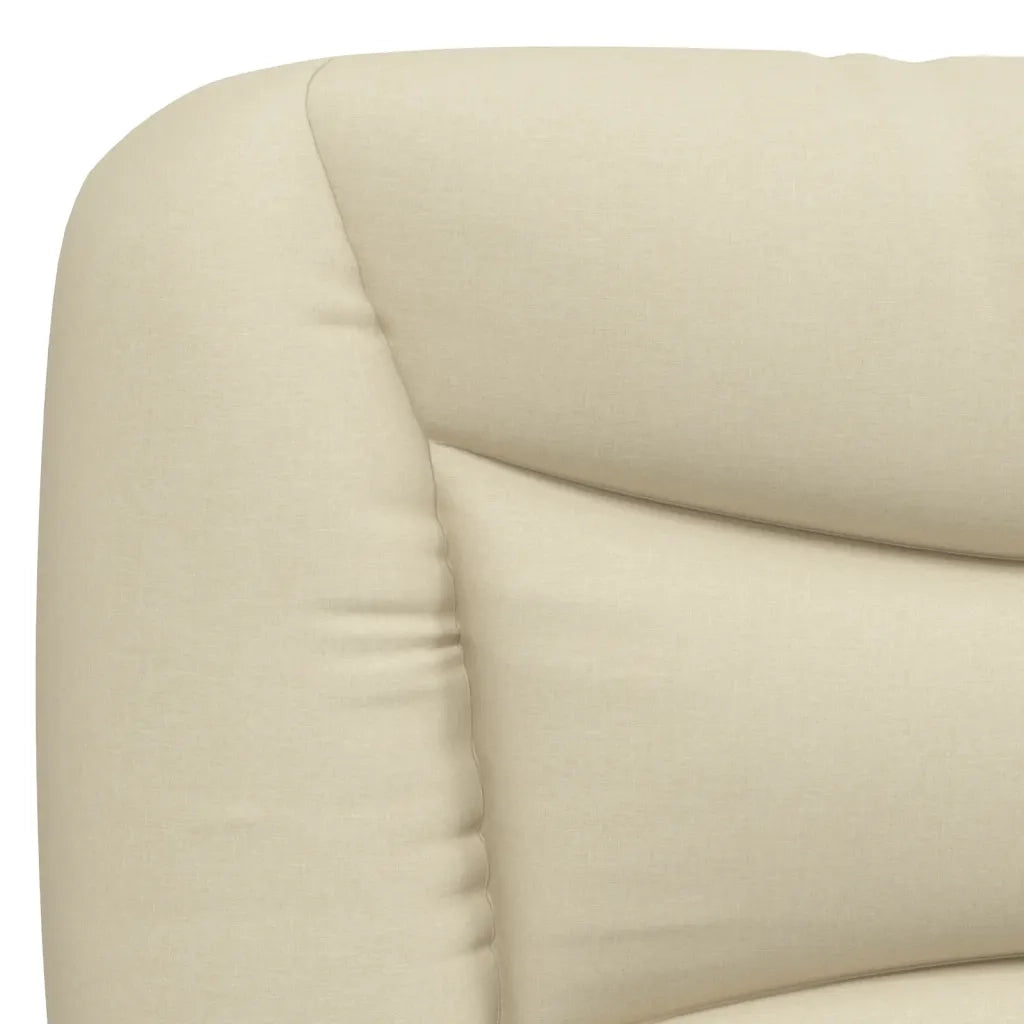 Letto con Materasso Hvar Crema 160x200 cm in Tessuto
