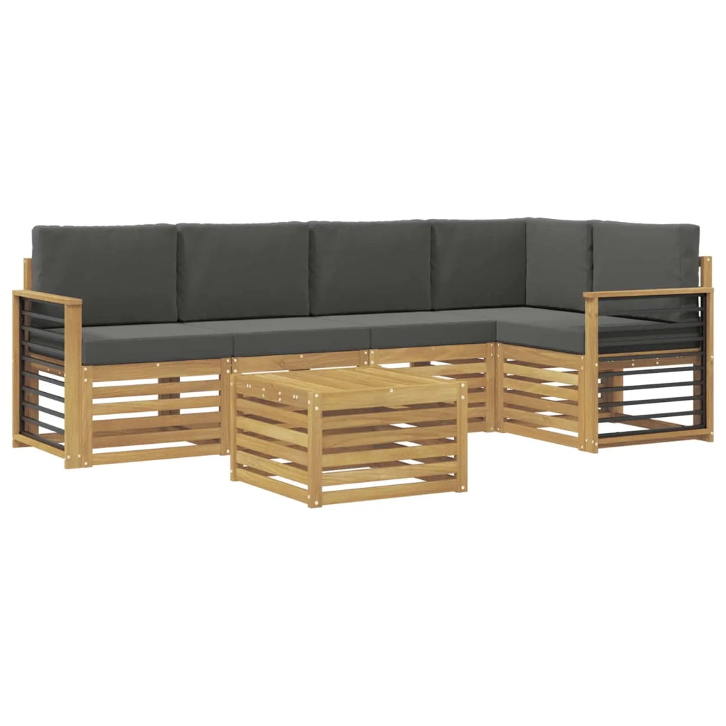 Set di divani da esterno 6 pcs Bianco e Antracite 3391887