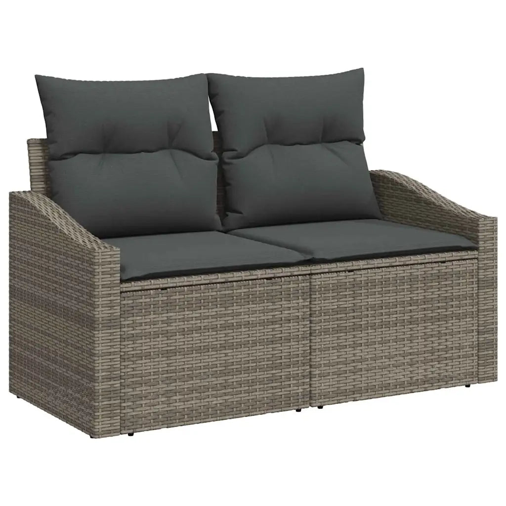 Set Divano da Giardino con cuscino 10 pcs Grigio polyrattan 3362618