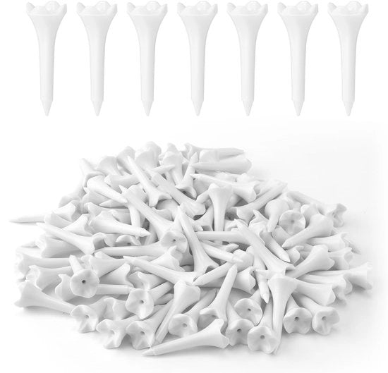 Accessori di allenamento per golf - 150 pezzi - 3,9 cm di altezza - Tees in plastica - Bassa attrito - Ideali per l'allenamento - Adatti per il Driving Range - Tees per golf